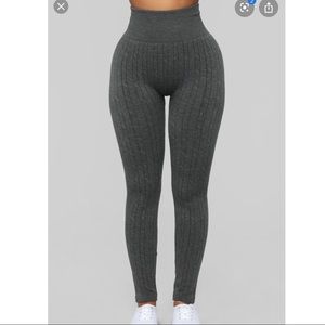 Fashion Nova Finders Keepers Cable Knit Leggings